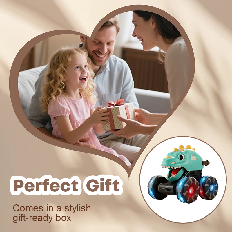 🦖 HOT! Press & Go Dinosaurus Auto + Lichtjes 🚗 –50% Korting 🎁 Kids Must-Have!