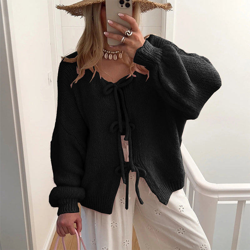 💕 Zacht & Stijlvol: Jouw Nieuwe Favoriete Trui met Strik Tijdelijk in de Aanbieding!