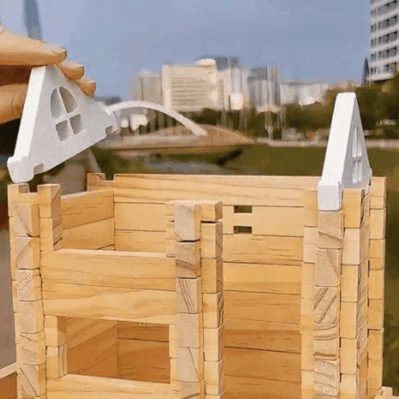 Educatieve houten bouwstenen