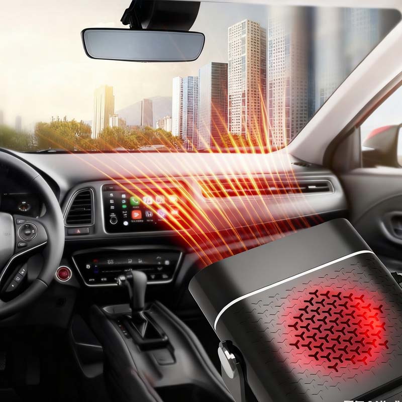 🔥 2-in-1 Draagbare Autoverwarming – Snel Warm & 360° Rotatie! Must-Have voor de Winter!