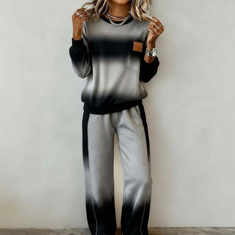 🔥 NIEUW! 50% KORTING! Stijlvolle gradiënt loungewearset – ultrazacht, modern en ideaal voor thuis, werk of onderweg! ✨🏠👟 ✅ Gratis verzending