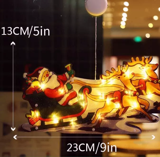 🎄✨ Kerstvenster-Hanglichten – Meerdere Kerstmotieven, Warme Sfeer Creatie & Meervoudige Toepassingen（Perfect voor Kerstdecoratie!）