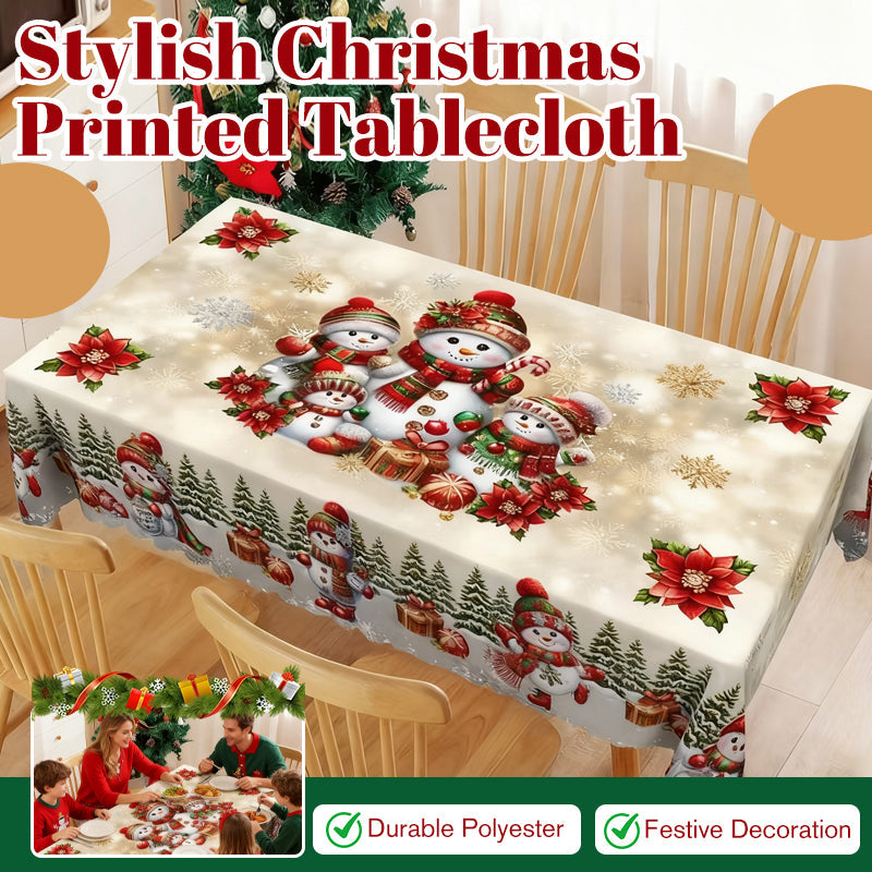 🔥 46% KORTING ! ✨ Kerst Tafelkleed met Print - Feestelijke Designs, Vlekbestendig Polyester, Eenvoudig Schoon te Maken 🎄✨
