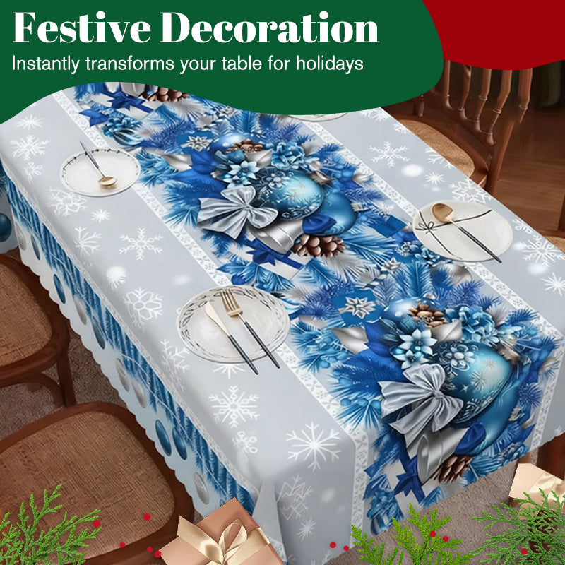 🔥 46% KORTING ! ✨ Kerst Tafelkleed met Print - Feestelijke Designs, Vlekbestendig Polyester, Eenvoudig Schoon te Maken 🎄✨