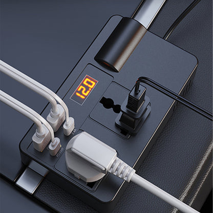 🔋 50% KORTING! ⚡ Draagbare auto-omvormer 12V/24V naar 220V – Digitaal display, zeer efficiënt en universeel compatibel 🚗