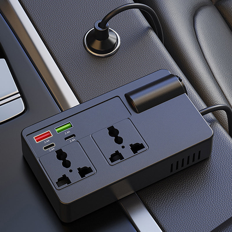 🔋 50% KORTING! ⚡ Draagbare auto-omvormer 12V/24V naar 220V – Digitaal display, zeer efficiënt en universeel compatibel 🚗