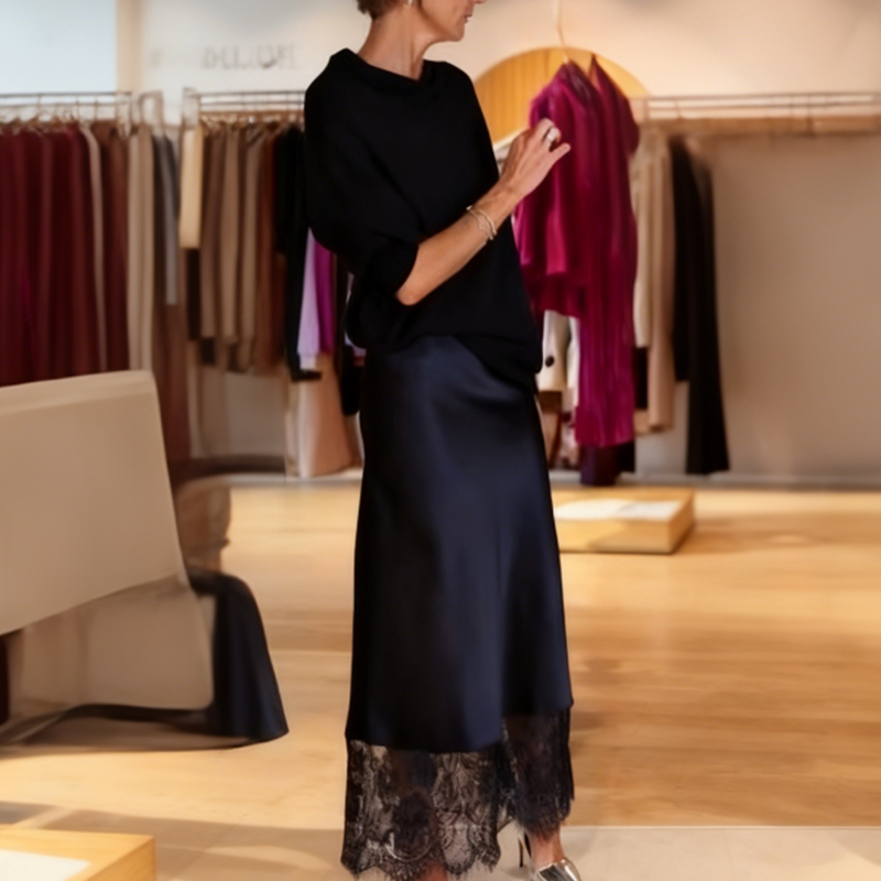 ✨Dames Elegante Tweedelige Set – Top & Rok – Stijlvol Comfort voor Elke Gelegenheid! 💃