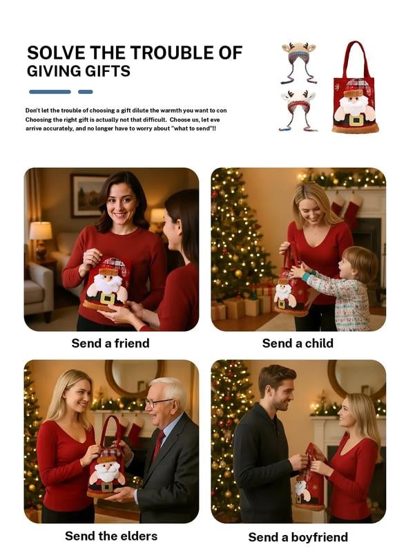 🎁🎄Christmas Sale 50% OFF! 🦌Original design Festive Christmas Antler Hat🧶