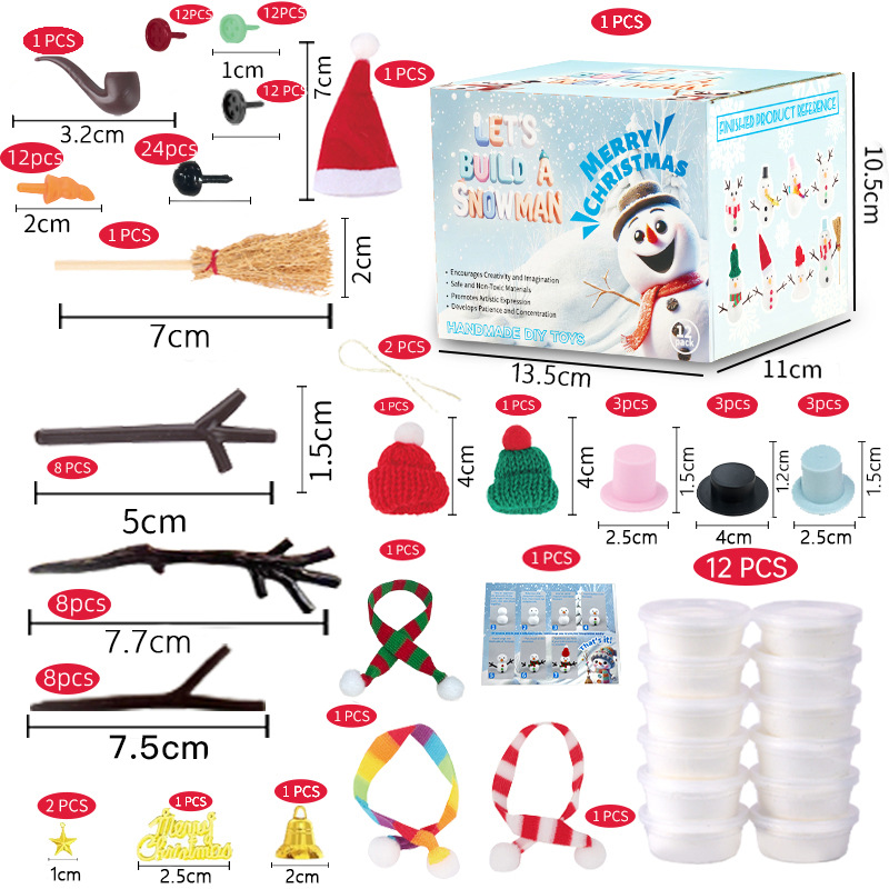 55% KORTING🎁Maak je eigen unieke sneeuwpop!☃️ -✨【DIY kerst-sneeuwpopknutselsets voor kinderen】✨