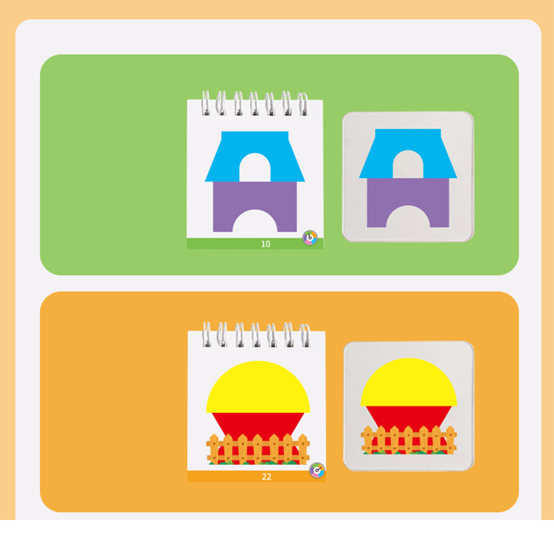 50% KORTING🎁60 niveaus🏆🧩 -✨【Geometrische huis-laagpuzzel met houten basis】✨