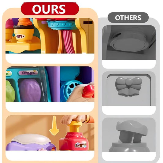 🎄Kerstuitverkoop 50% korting🍦✨【DIY-ijsspeelset voor kinderen】✨ - Creatieve speelset voor rollenspel en zintuiglijke vaardigheden van kinderen, ideaal cadeau!🎁