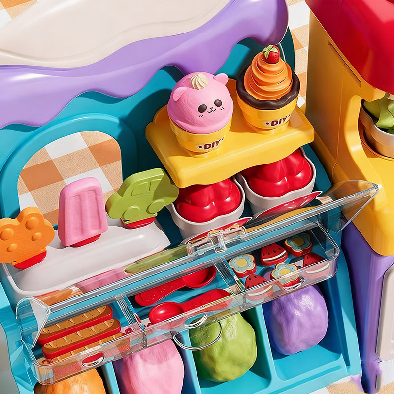 🎄Kerstuitverkoop 50% korting🍦✨【DIY-ijsspeelset voor kinderen】✨ - Creatieve speelset voor rollenspel en zintuiglijke vaardigheden van kinderen, ideaal cadeau!🎁