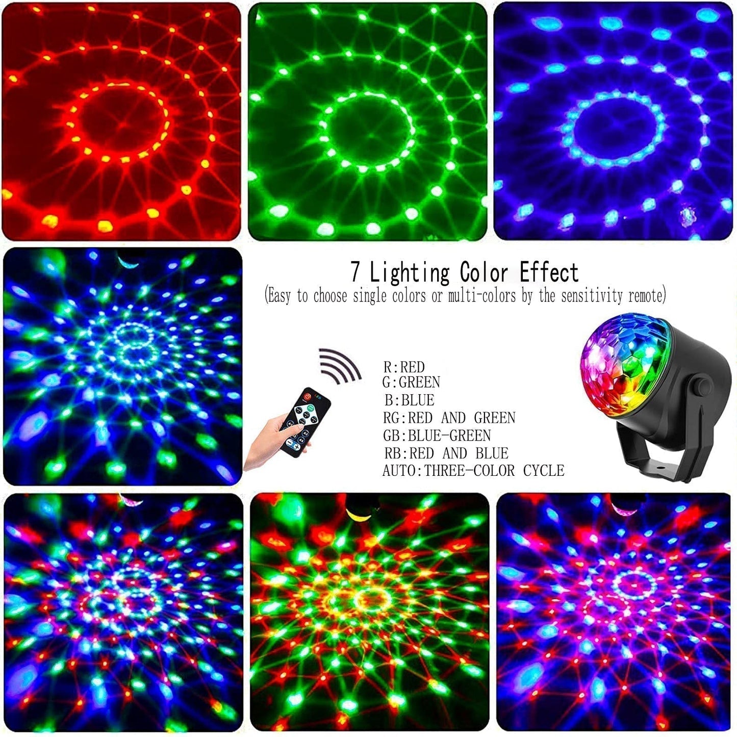 🖤Black Friday topper!✨ Magische LED Disco Bol – RGB Stroboscoop Effect, Afstandsbediening & Draagbaar (Creëer Instant FeestSfeer Voor Partijen, Karaoke & Meer!)