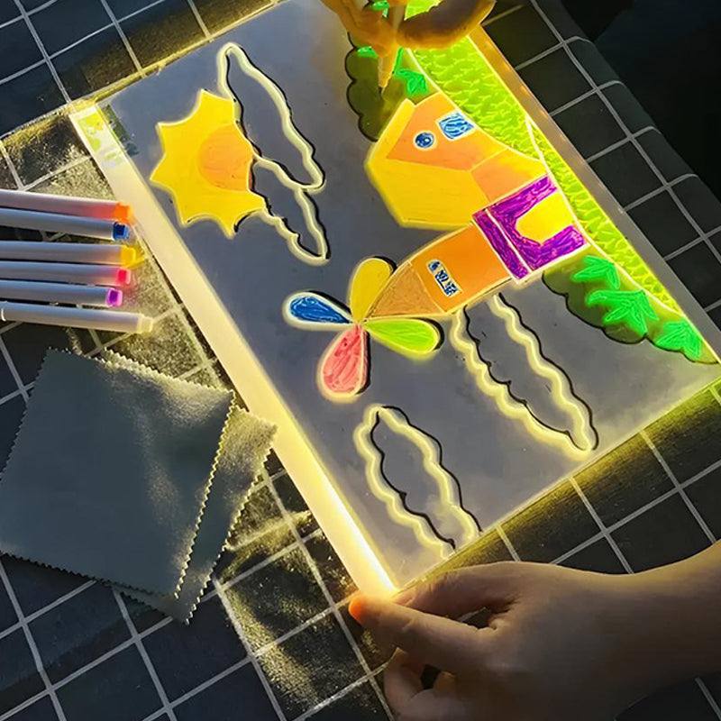 ✨ Kerstcadeau Tip! Verlicht Tekenbord – Herbruikbaar, Oplichtend & Perfect voor Kinderen 🎁💡