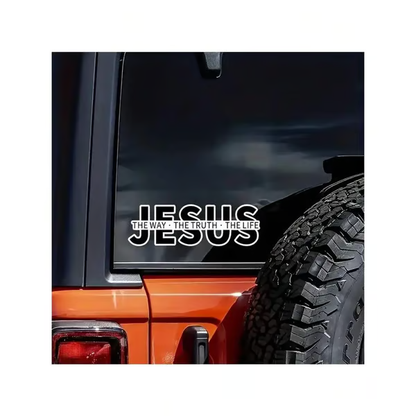 💥LAATSTE DAG UITVERKOOP 56% KORTING💥Jezus - De Weg, De Waarheid, Het Leven Christelijke vinyl sticker voor op de auto