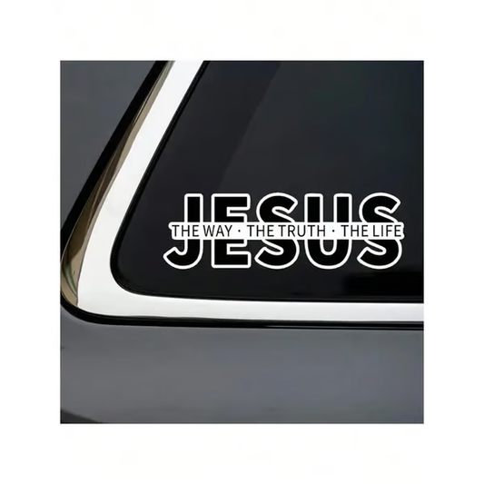💥LAATSTE DAG UITVERKOOP 56% KORTING💥Jezus - De Weg, De Waarheid, Het Leven Christelijke vinyl sticker voor op de auto