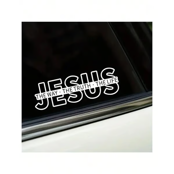 💥LAATSTE DAG UITVERKOOP 56% KORTING💥Jezus - De Weg, De Waarheid, Het Leven Christelijke vinyl sticker voor op de auto