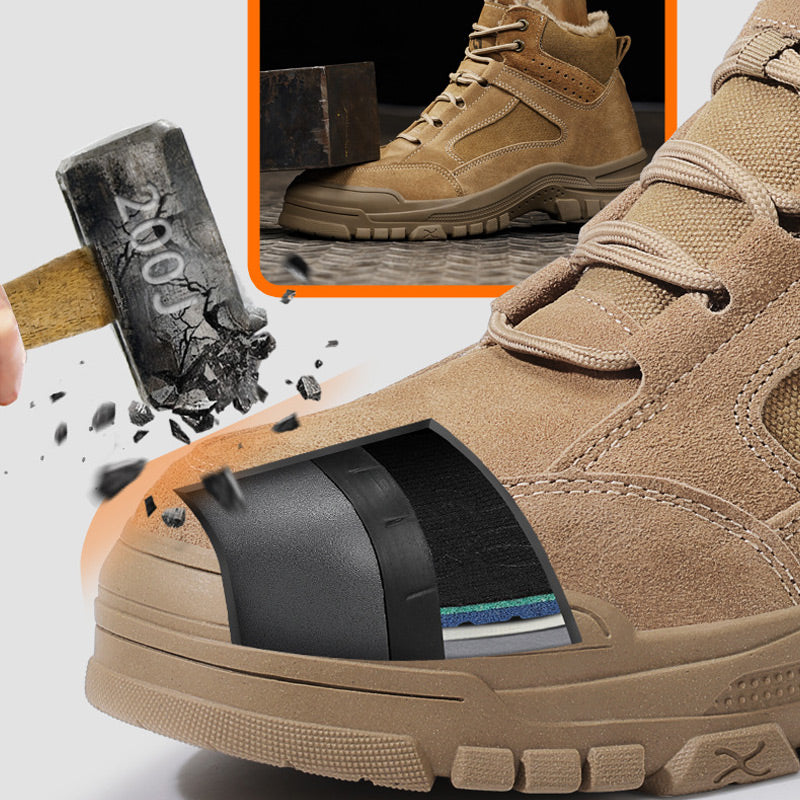 🎅 Veiligheidsschoenen voor heren voor de winter – met stalen neus en antislipzool! -- Gratis verzending