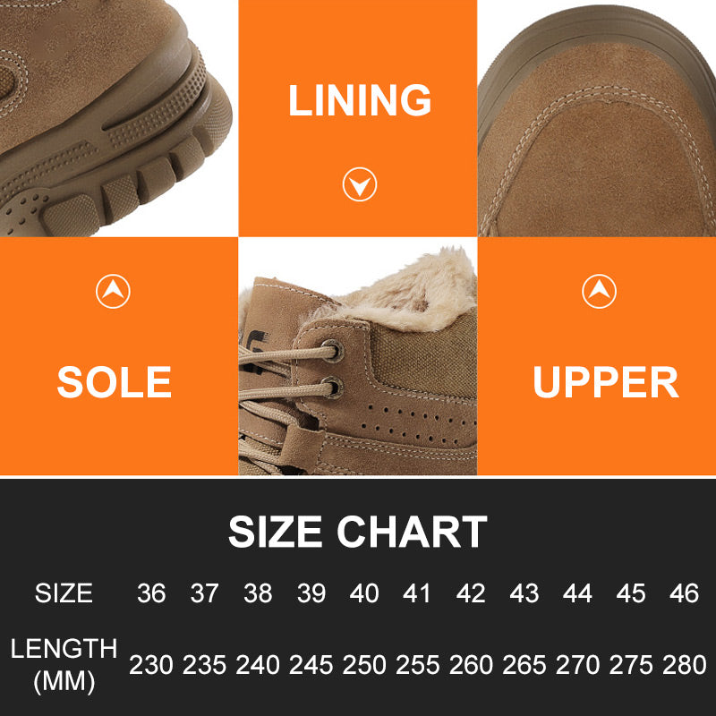 🎅 Veiligheidsschoenen voor heren voor de winter – met stalen neus en antislipzool! -- Gratis verzending