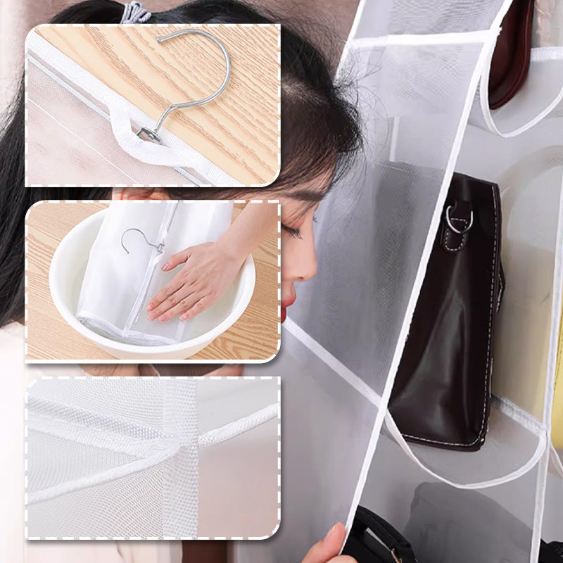 🎄Kerstpromotie 57% KORTING🔥Hangende handtas stofdichte organizer met 6/8 grote zakken