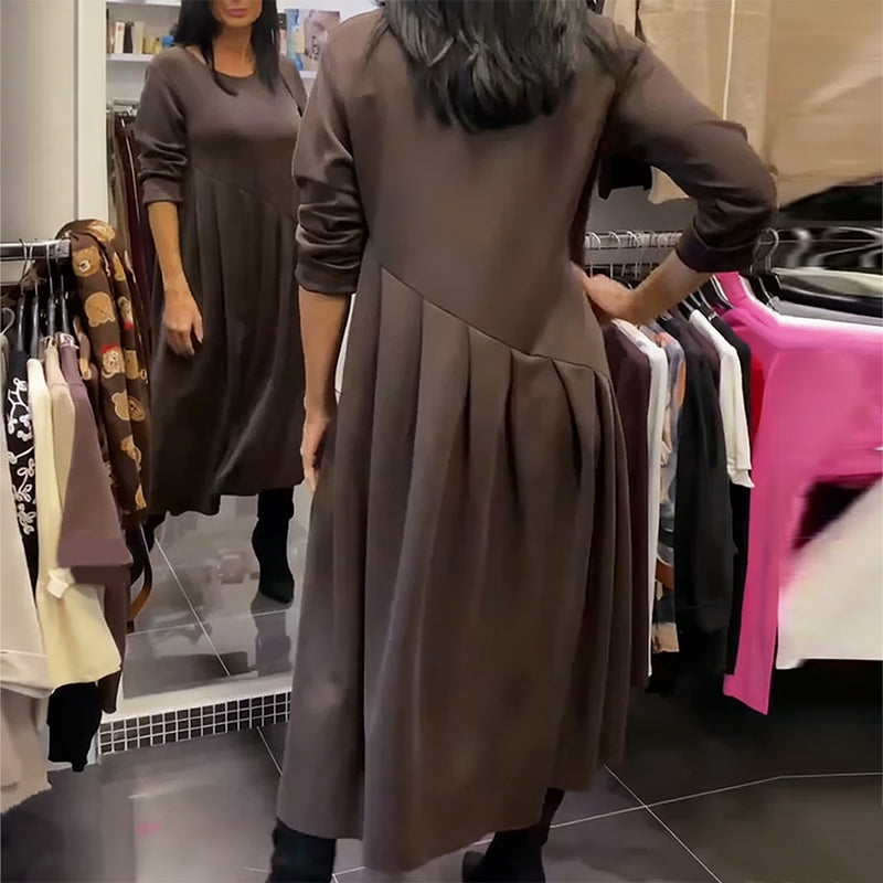 🌟 Asymmetrische plooien voor een moderne, stijlvolle look!