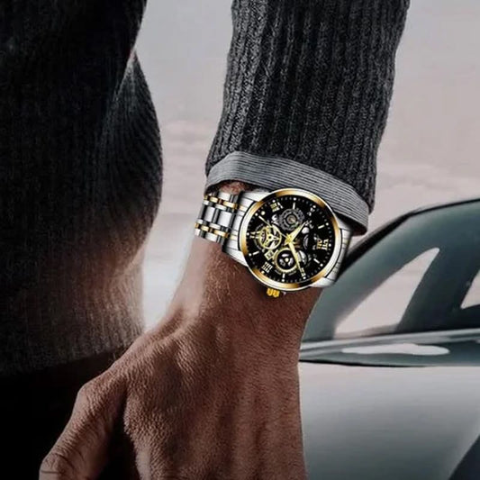 🔥50% korting! Waterdicht automatisch mechanisch herenhorloge met Romeins skelet⌚⚙️