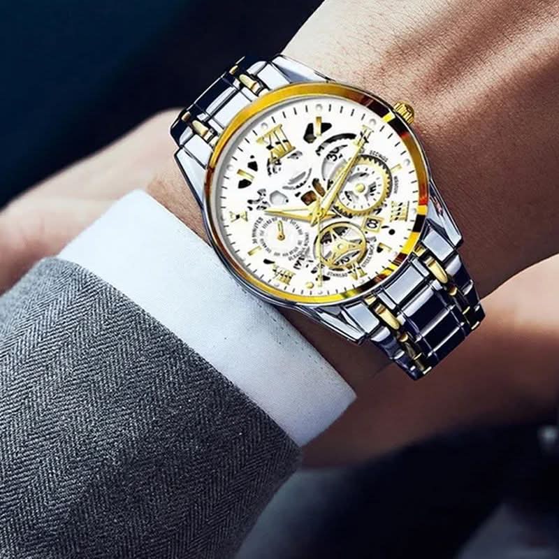 🔥50% korting! Waterdicht automatisch mechanisch herenhorloge met Romeins skelet⌚⚙️