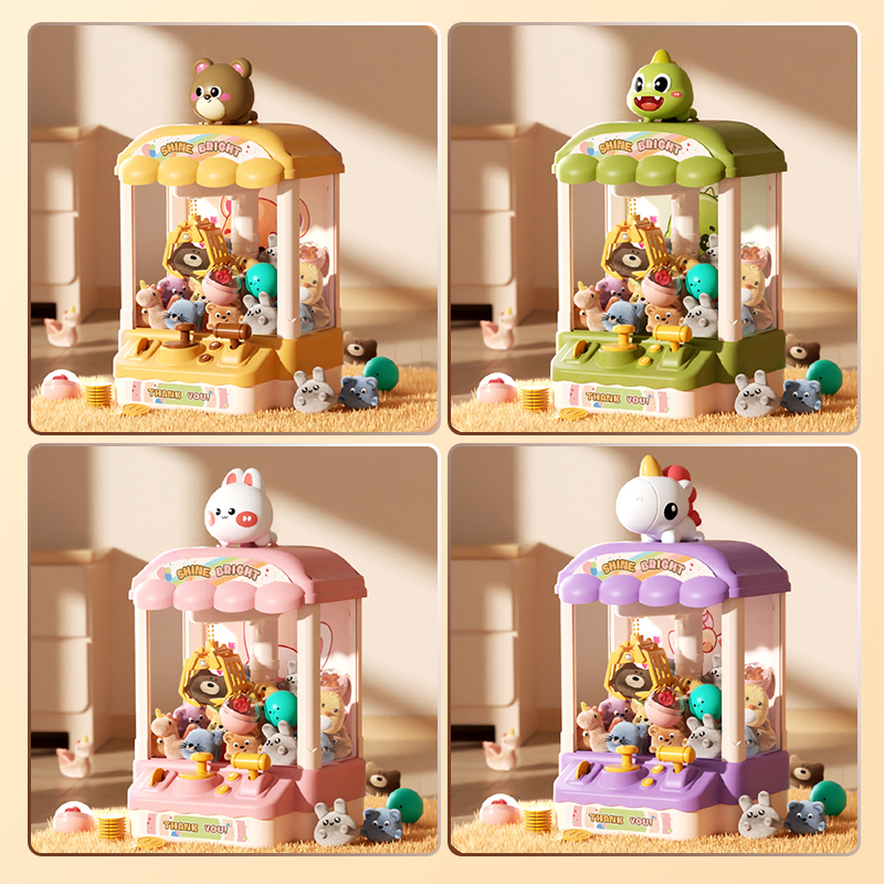 🐾 Schattige Dieren Klauwmachine voor Kinderen 🎉nclusief Knuffels & Capsulespeelgoed – Urenlang Speelplezier! 🧸✈️Gratis verzending