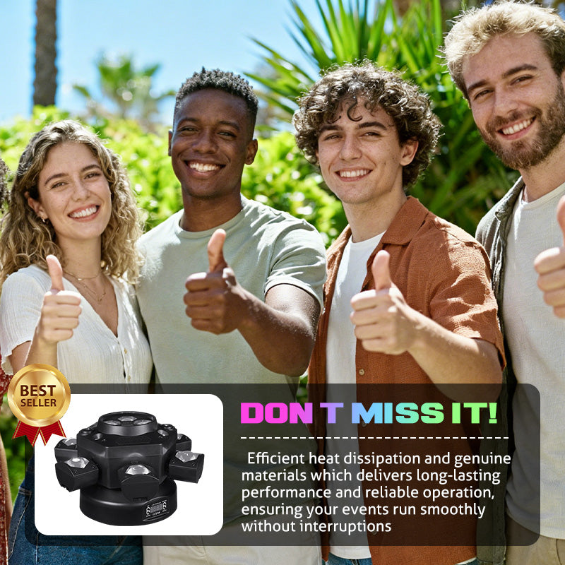 🔈✨ Nu 48% Korting – Beperkte Tijd! ⏰ Multi-Beam LED Sfeerverlichting – 6 Beweegbare Lichten, Geluidsgeactiveerd & Met Afstandsbediening!