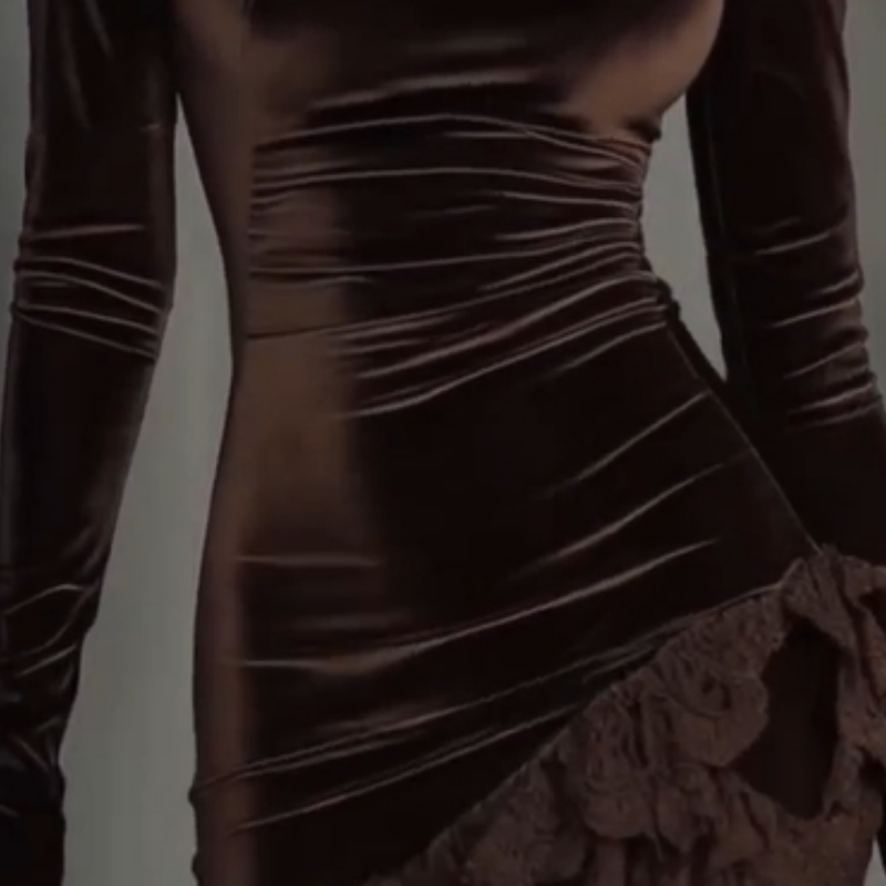 🎅 50% KORTING✨Elegante asymmetrische jurk met kant voor dames