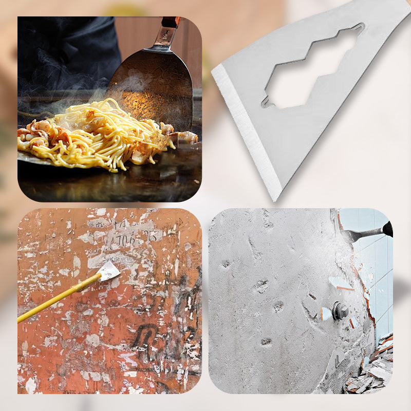 Multifunctioneel plamuurmes met houten handvat