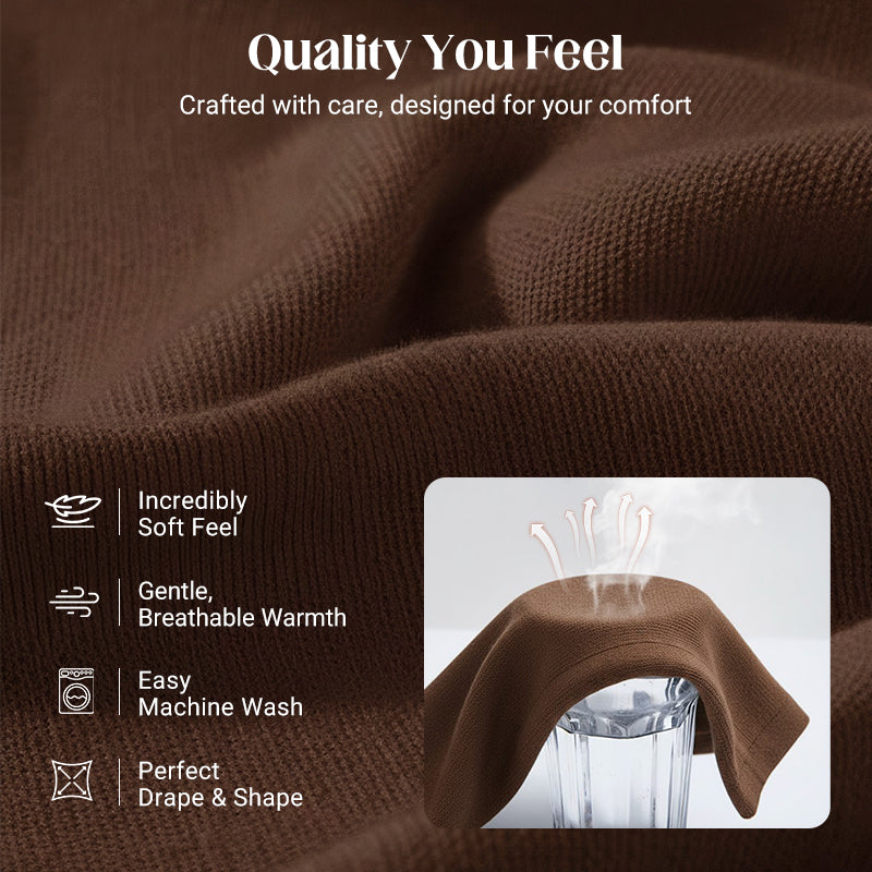 🔥Gratis verzending✈️Tweedelige set voor dames – Asymmetrische trui + broek met wijde pijpen, relaxte pasvorm en zachte stof, uiterst comfortabel 👚✨