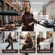 🔥Gratis verzending✈️Tweedelige set voor dames – Asymmetrische trui + broek met wijde pijpen, relaxte pasvorm en zachte stof, uiterst comfortabel 👚✨