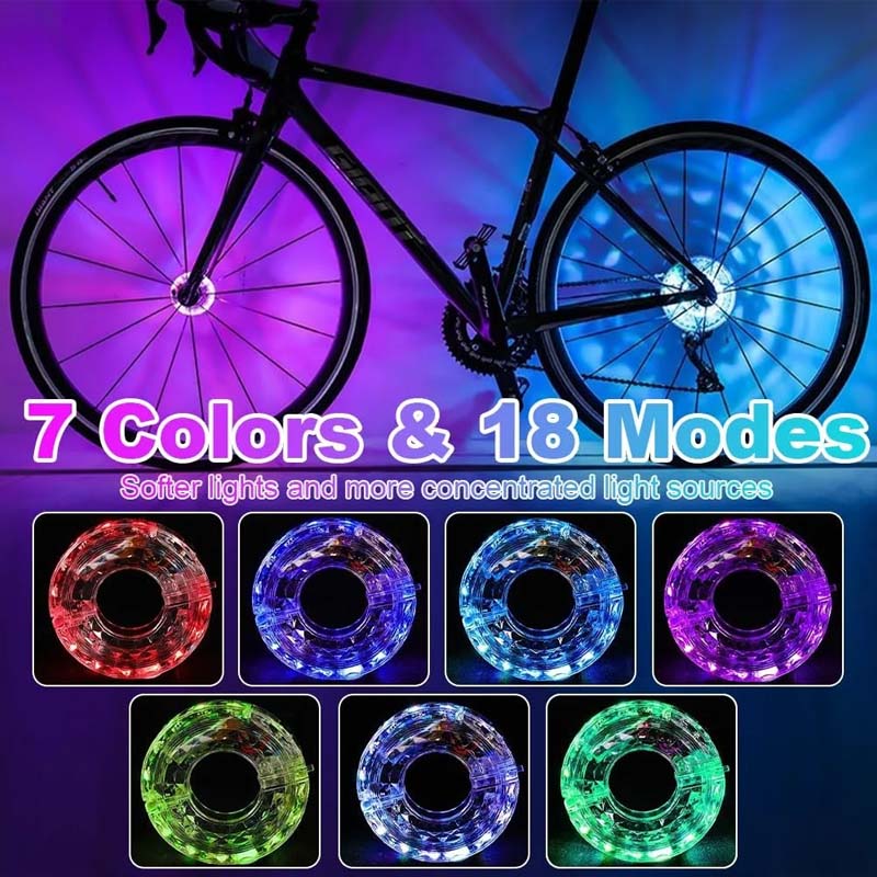 🌙 52% KORTING! LED Fietswielnaaflamp – Veilig & Opvallend Nachtfietsen