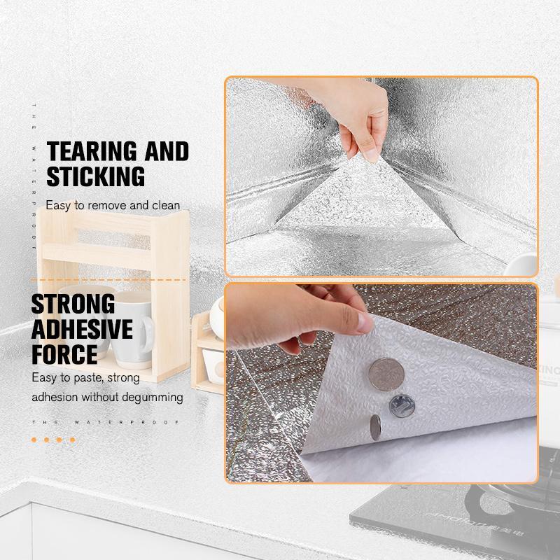 🛡️ 50% KORTING! 🍳 Zelfklevende keukenstickers – Beschermt kasten en werkbladen tegen vet en vlekken. Op maat te knippen en weer te verwijderen. Een echte redder in de keuken! 🌟✅