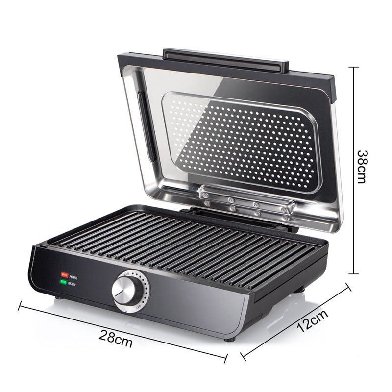 🔥 Rookvrije Binnen Grill - Grill je favoriete gerechten zonder rommel! 2200W voor Smaakvolle Resultaten! 🍖🌟 🔥