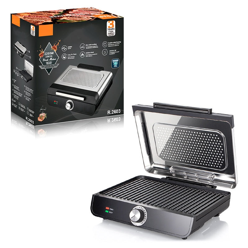 🔥 Rookvrije Binnen Grill - Grill je favoriete gerechten zonder rommel! 2200W voor Smaakvolle Resultaten! 🍖🌟 🔥