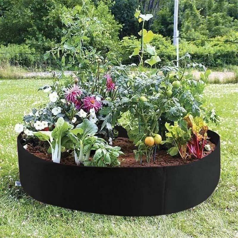 🌷Ronde verhoogde tuinbakken van stof voor het planten van kruiden, bloemen, groenten en aardappelplanten