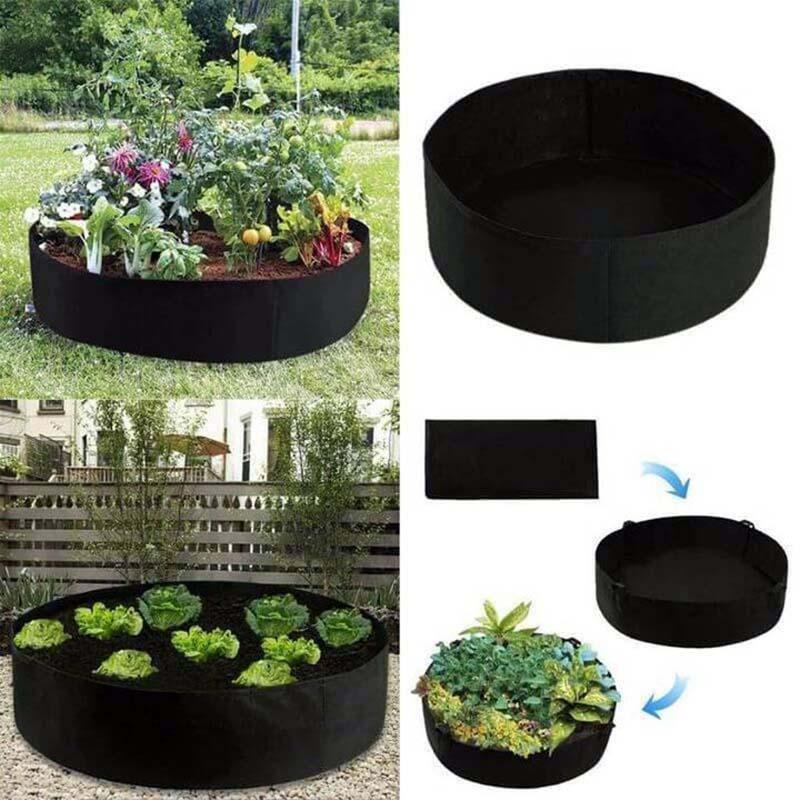 🌷Ronde verhoogde tuinbakken van stof voor het planten van kruiden, bloemen, groenten en aardappelplanten