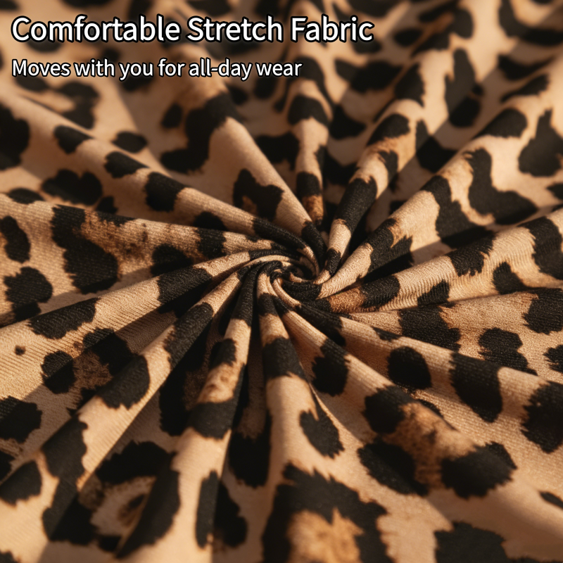 🔥57% KORTING💖 (Nieuwe collectie)! Damesrok met luipaardprint en ruches – Zacht en wild