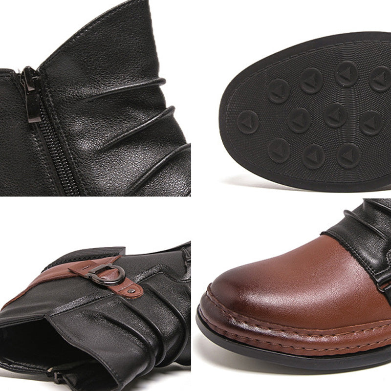 🎁2026 Nieuw binnen 50% KORTING💥Heren enkellaarsjes van imitatieleer