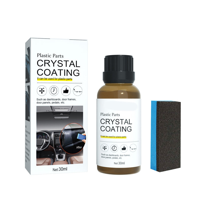 Kunststof onderdelen met kristalcoating en spons