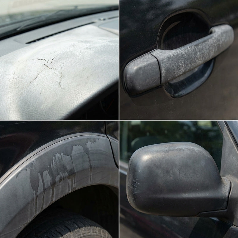 Kunststof onderdelen met kristalcoating en spons