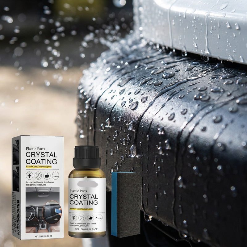 Kunststof onderdelen met kristalcoating en spons