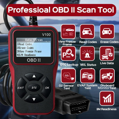 🎉Nieuwjaars Cadeau 45% KORTING!🔧Multifunctionele OBD II Motor Foutcodelezer - Snel Fouten Lezen/Wissen & Realtime Bewaking: Compatibel Met Meeste Benzinevoertuigen (Na 1996!)