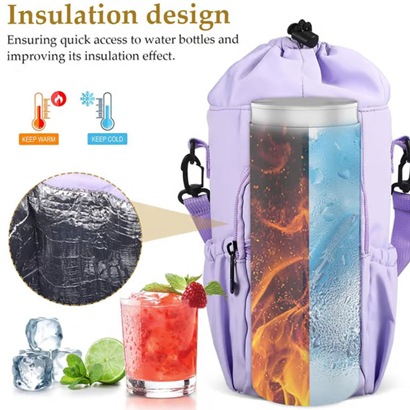 🌊 Exclusieve Korting -50%! 🎒 Waterfles Tas Met Telefoonzak – Perfect voor Outdoor & Dagelijks Gebruik 🌲 | Isolerend, Veel Opgruimte & Dubbele Banden ✨