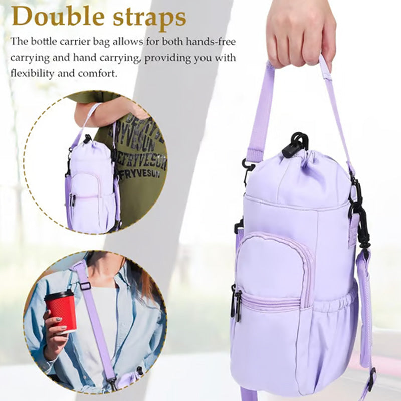 🌊 Exclusieve Korting -50%! 🎒 Waterfles Tas Met Telefoonzak – Perfect voor Outdoor & Dagelijks Gebruik 🌲 | Isolerend, Veel Opgruimte & Dubbele Banden ✨