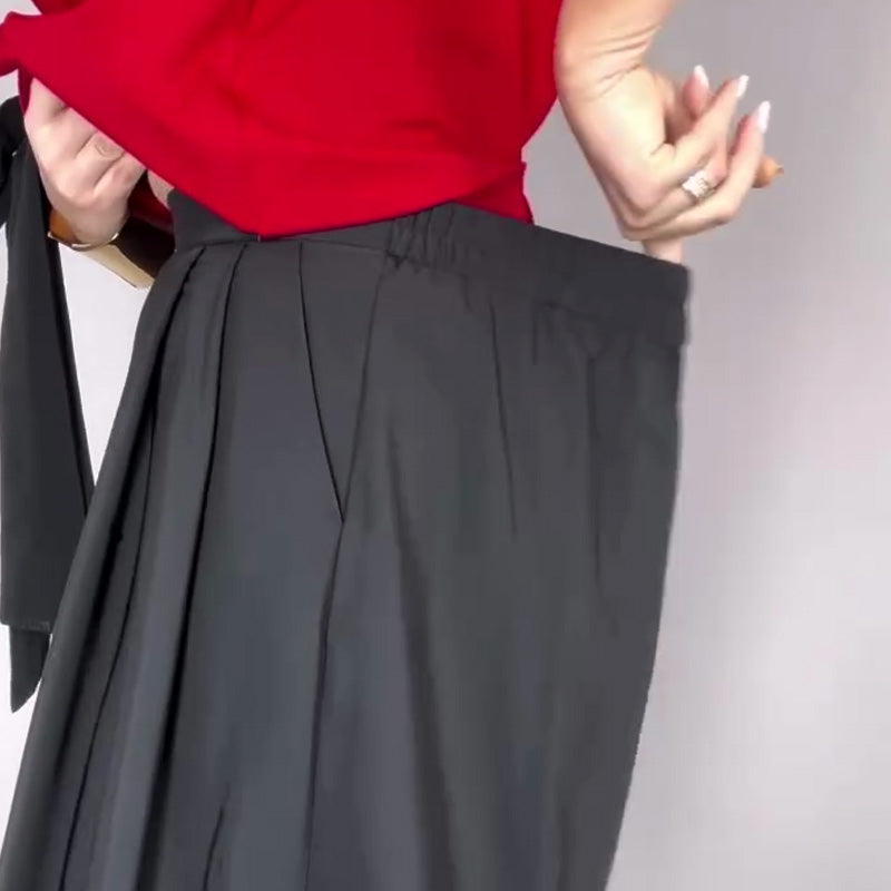 Stijlvolle top en effen rok voor dames, 2-delige set