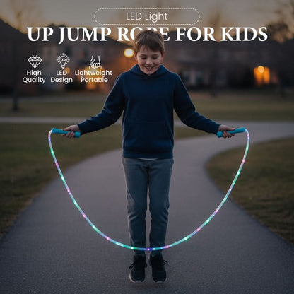 🎉 Nieuwjaars Aanbieding - 56% KORTING! ✨ LED Springtouw voor Kinderen – Speel in Stijl met Magische Lichtshow! 💡