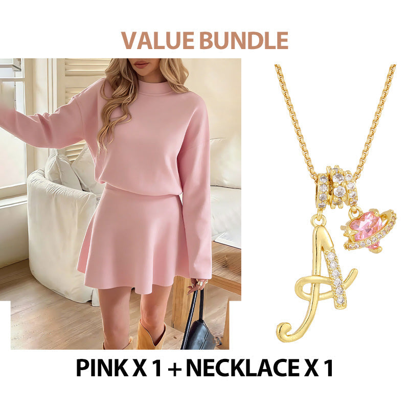 🌸✨Damesjurk met hoge kraag, A-lijn en mini-lengt